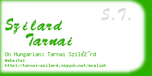 szilard tarnai business card